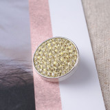 20mm snaps light yellow Rhinestones Chunks Poppers With High Quality Bottom