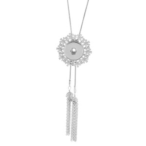 Pendant Rhinestone Necklace with 80CM chain KC1014 fit 18&20MM chunks snaps jewelry