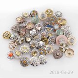 50pcs/lot Snap buttons 20mm Mix Yellow, brown, champagne mixmix colors