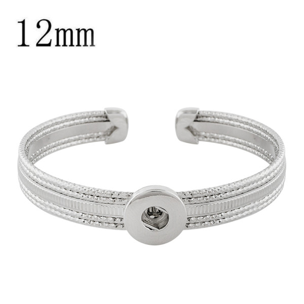 1 buttons snap sliver bracelet fit 12MM snaps jewelry KS1222-S
