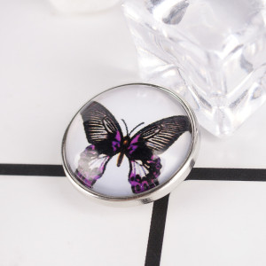 20MM snap glass Butterfly KB2745 interchangable snaps jewelry