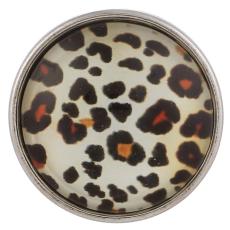 20MM snap colorful glass Leopard KB2502-AD interchangable snaps jewelry
