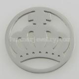 33MM stainless steel coin charms fit  jewelry size crown