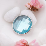 18MM snap Alloy faceted light blue crystal KB2701-AC interchangeable snaps jewelrysnaps