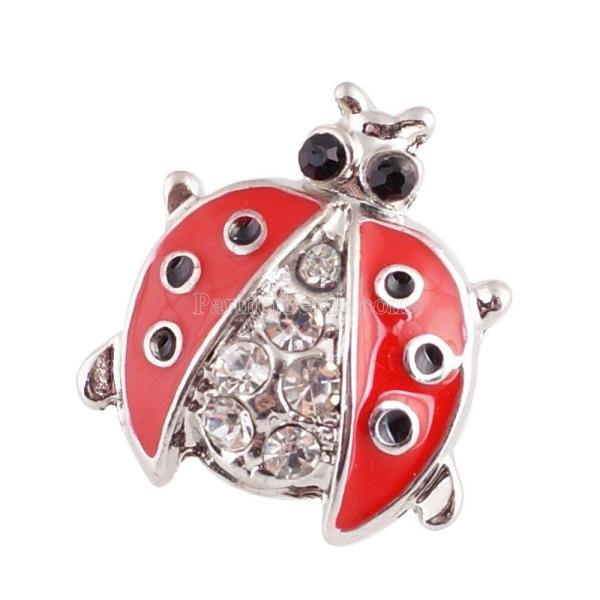 16MM snaps chunks with  red enamel interchangeable jewelry