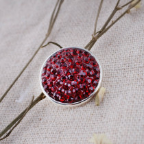 18mm Sugar snaps Alloy with red rhinestones KB2313 snaps jewelry