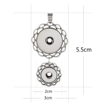 2 buttons Pendant of necklace without chain snaps style fit 12&20mm chunks jewelry