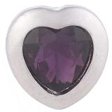 20MM Love snap  Silver Plated with purple rhinestone KB6296 snaps jewelry