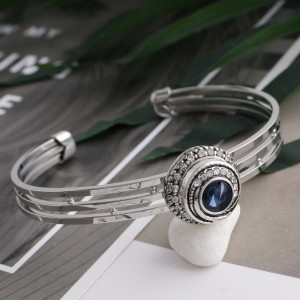12MM design snap sliver plated with Dark blue Rhinestone and Enamel KS6269-S interchangeable snaps jewelry