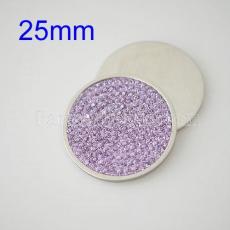 25MM Stainless steel coin disc with rhinestone