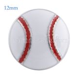 12MM baseball snap Antique Silver Plated with white enamel KS6086-S snaps jewelry