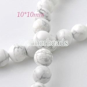 10mm white howlite beads