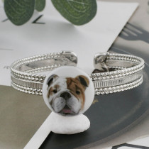 20MM dog Painted enamel metal C5255 print snaps jewelry