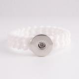 1 snap button bracelet with 12mm width silicone stretch fit 18-20mm snaps