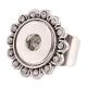 18MM 8# snaps adjustable metal Ring with rhinestone KC0917 snaps jewelry  rings for women
