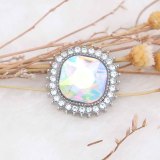 20MM design snap Silver Plated with Colorful  rhinestone KC6772 snaps jewelry
