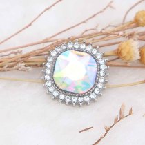 20MM design snap Silver Plated with Colorful  rhinestone KC6772 snaps jewelry