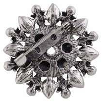1 snaps button interchange brooch plating Antique sliver with Rhinestones KC1175 snaps jewelry
