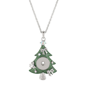 Pendant of Christmas Necklace with 50CM chain fit 18mm snap chunks
