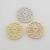 25MM stainless steel coin charms fit  jewelry size bloom