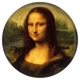 20MM Mona Lisa Painted enamel metal C5136 print snaps jewelry