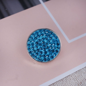 20mm snaps light blue Rhinestones Chunks Poppers With High Quality Bottom