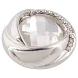 20MM design snap silver plated with white Rhinestone KC7419 interchangeable snaps jewelry