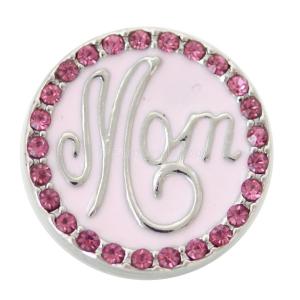 20MM mother snap with pink enamel KB6917 snaps jewelry