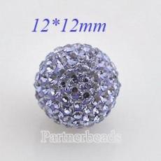 12mm Purple STELLUX Austrian crystal ball beads