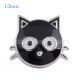 12MM CAT snap Antique Silver Plated with blackj enamel KS6084-S snaps jewelry