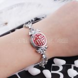 20MM Chinese elements-Lucky snap silver plated with  red Enamel KC5481 snaps jewelry