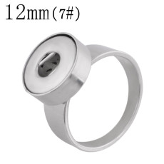 7# Fit 12mm Snaps Stainless steel Rings fit snaps chunks KS1235-S