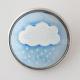 18MM natural stone snaps Artificial Painted KB1045  light blue