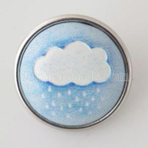 18MM natural stone snaps Artificial Painted KB1045  light blue