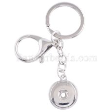 Metal Keychain with button fit snaps chunks KC1115 Snaps Jewelry