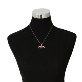Rose Gold  Necklace with 45CM chain KS1163-S fit 12mm snaps jewelry