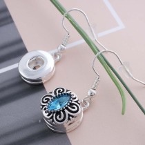 12MM design snap sliver plated with light blue Rhinestone and Enamel KS6251-S interchangeable snaps jewelry