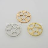 25MM stainless steel coin charms fi  jewelry size pentagram