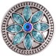 20MM design snap silver Antique plated with blue rhinestone KC5395 snaps jewelry