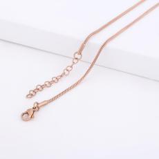 46CM high quality Stainless steel Snake Rose Gold Chain necklace