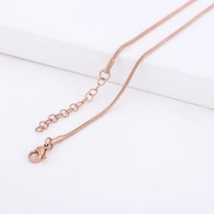 46CM high quality Stainless steel Snake Rose Gold Chain necklace