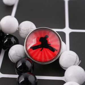 20MM snap glass Chinese Kung Fu C0944 interchangeable Orange