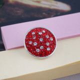 18mm snaps sugar snaps alloy with red rhinestone KB2405-AY snaps jewelry