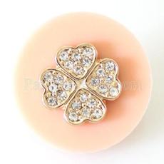22MM love flower snap with pink Resin  KB6809 snaps jewelry
