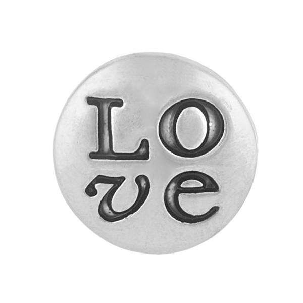 12MM Love snap Silver Plated KB5534-S snaps jewelry