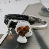 20MM dog Painted  enamel metal C5275 print snaps jewelry