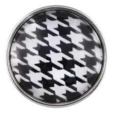 20MM snap glass houndstooth pattern KC2157 interchangeable snaps jewelry