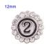 12mm Small size snaps with white Rhinestone for chunks jewelry