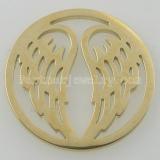 33MM stainless steel coin charms fit  jewelry size wings