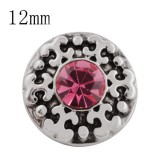 12MM round snap with rose Rhinestone KS5165-S interchangeable snaps jewelry